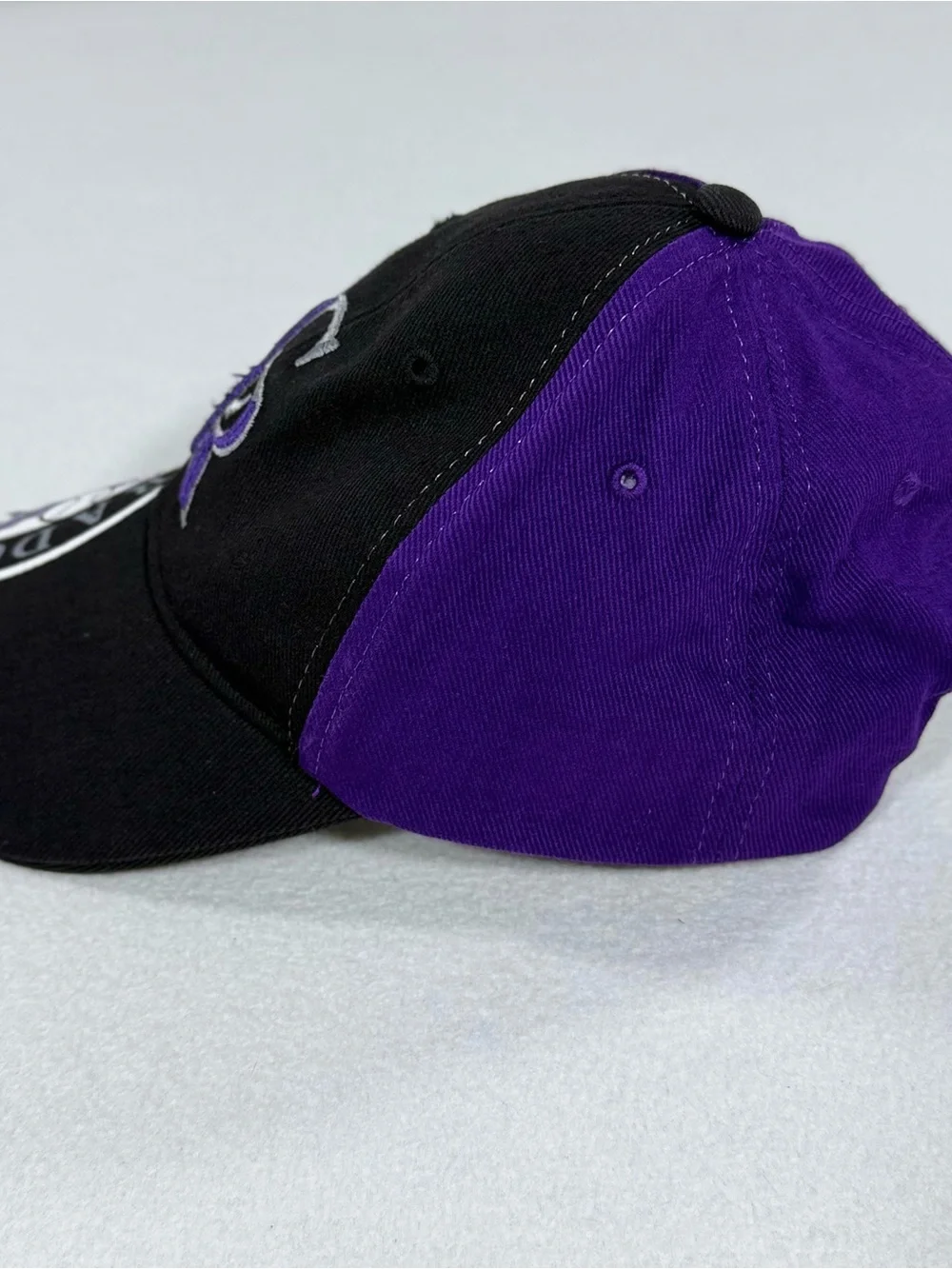 '47 Colorado Rockies MLB Baseball Youth Adjustable Cap Hat Black Purple Big Logo
